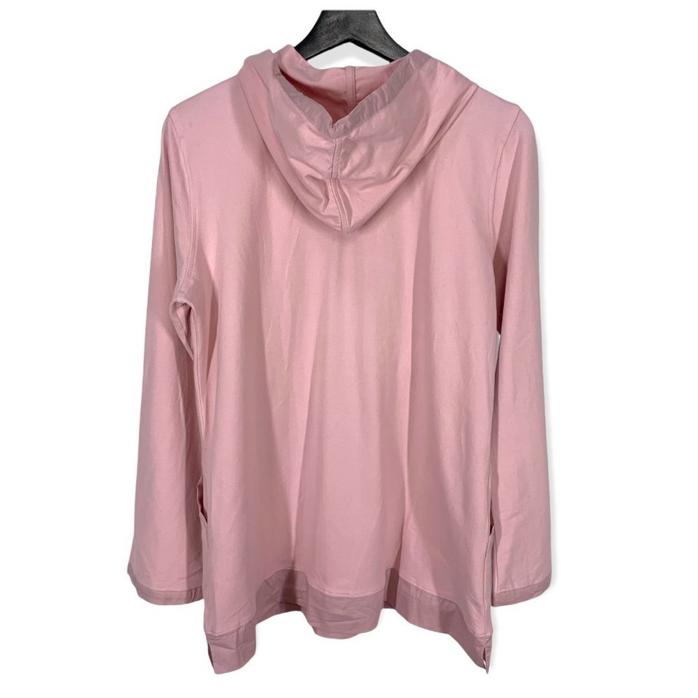 Soft Surrounding Casual Light Pink Hoodie Pockets Pullover Size M Medium - Picture 2 of 7